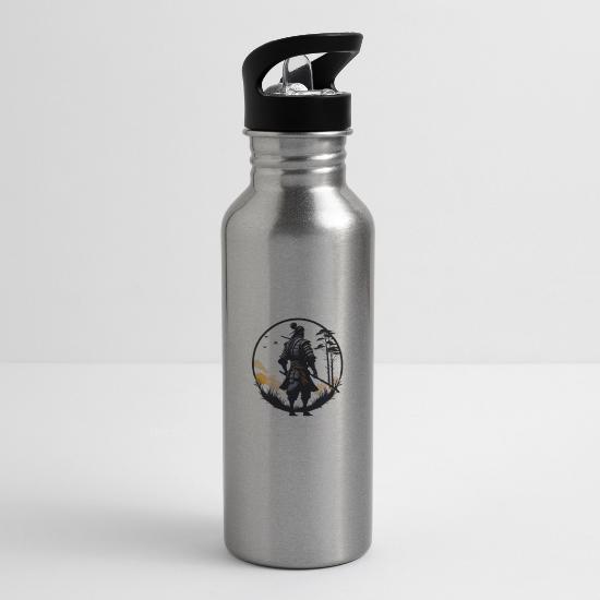 A Man that is standing in the grass 20 oz Water Bottle