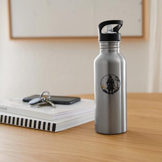 A Man that is standing in the grass 20 oz Water Bottle