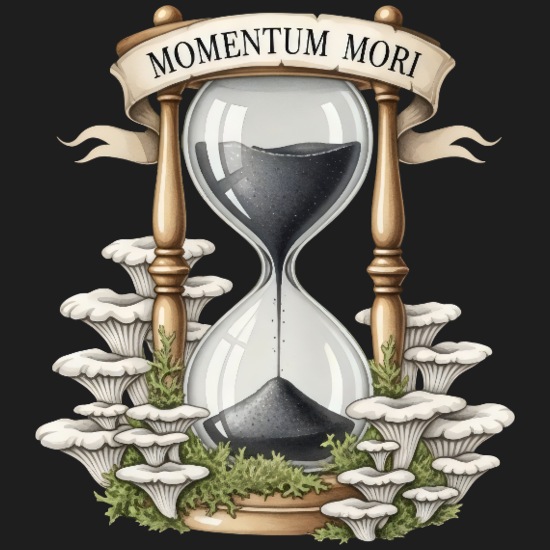 Gothic Hourglass with Mushrooms – Momentum Mori Unisex Joggers