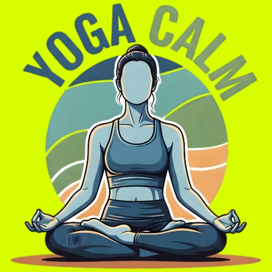 Yoga Calm Meditation Mindfulness Design Women’s Performance Racerback Tank Top