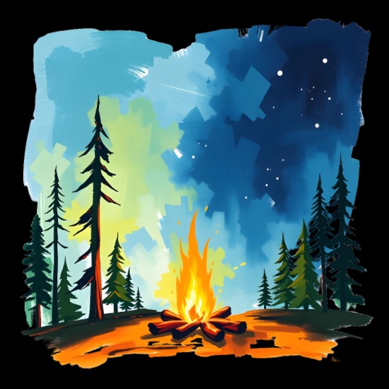 Campfire in the Wilderness Bella + Canvas Unisex Short 5 Campfire in the Wilderness Bella + Canvas Unisex Short