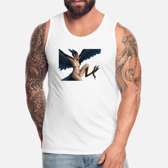 A mythical harpy with sharp claws Men's Premium Tank Top