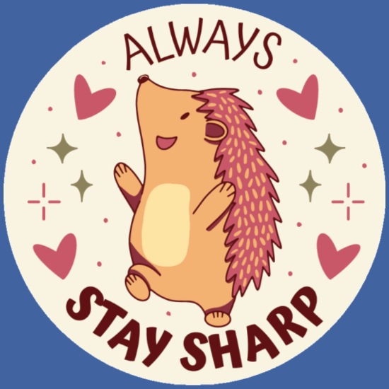 Always Stay Sharp Hedgehog Men’s Performance Sleeveless Shirt