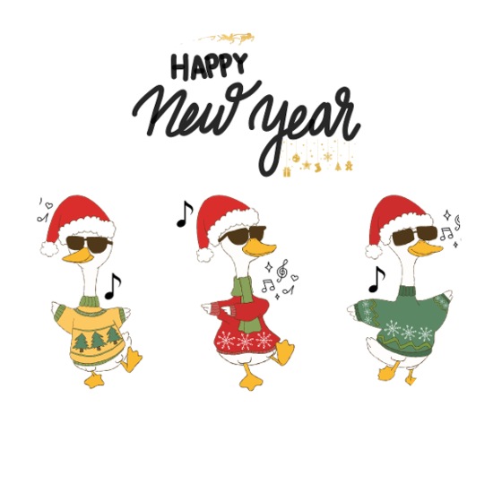 Festive Duck Trio Sweater Design Buttons large 2.2'' (5-pack)