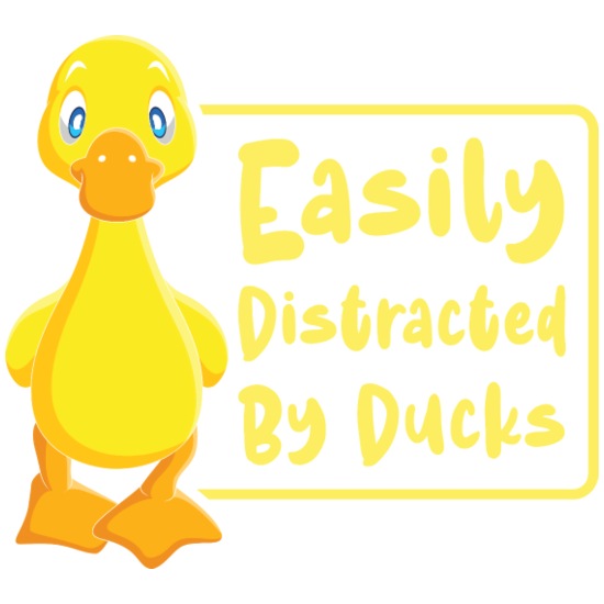 Easily Distracted By Ducks Duck Rubber Duck Buttons small 1'' (5-pack)