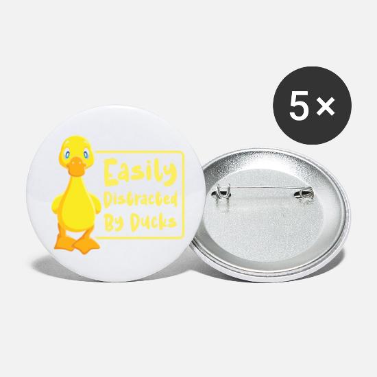 Easily Distracted By Ducks Duck Rubber Duck Buttons small 1'' (5-pack)