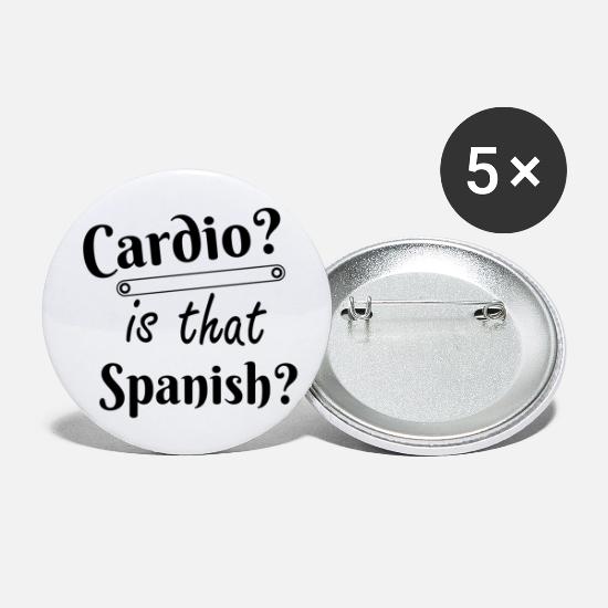 Cardio Is That Spanish Buttons small 1'' (5-pack)