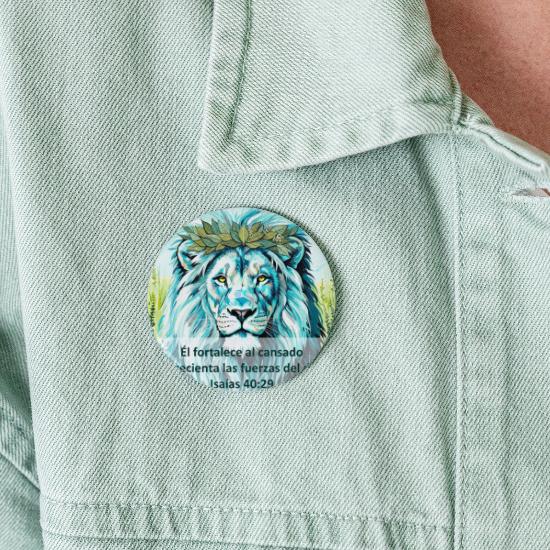Blue Lion Strength Isaiah 40:29 painting style Buttons large 2.2'' (5-pack)