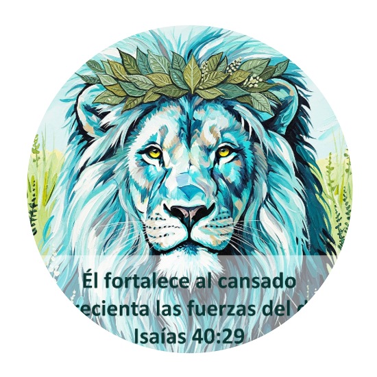 Blue Lion Strength Isaiah 40:29 painting style Buttons large 2.2'' (5-pack)