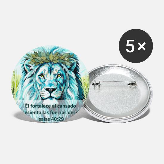 Blue Lion Strength Isaiah 40:29 painting style Buttons large 2.2'' (5-pack)
