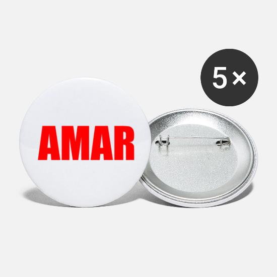 Amar, love in Spanish Buttons large 2.2'' (5-pack)