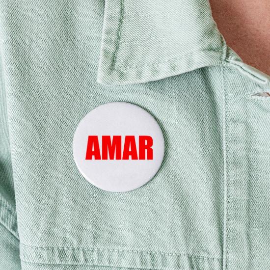 Amar, love in Spanish Buttons large 2.2'' (5-pack)