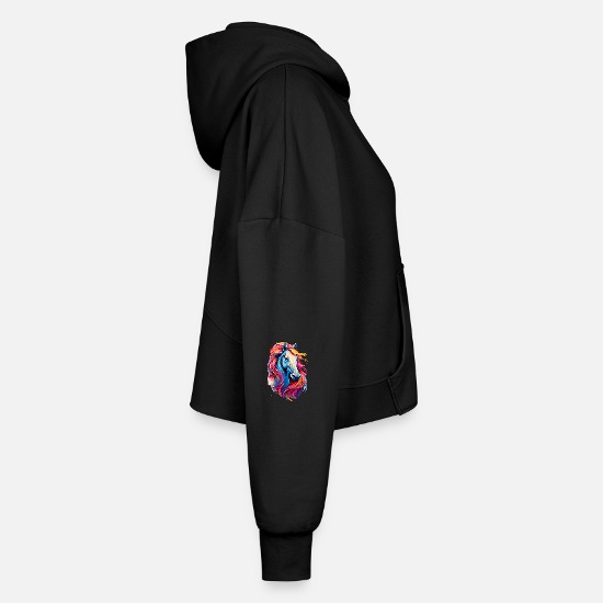 Beautiful Horse for a Horsewoman Women’s Cropped Hoodie & Jogger Short Set