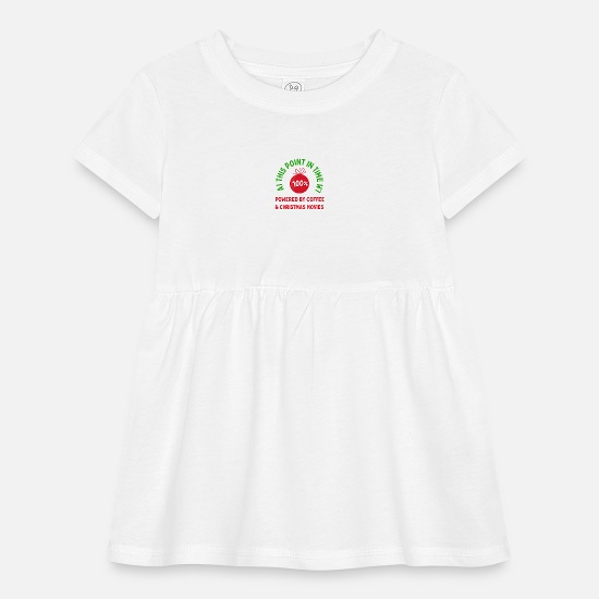 100% Coffee Powered Christmas Movies Infant Baby Rib Dress