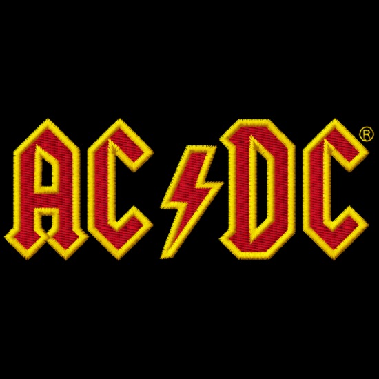 AC/DC Logo In Red And Yellow Snapback Baseball Cap