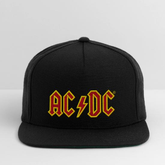 AC/DC Logo In Red And Yellow Snapback Baseball Cap