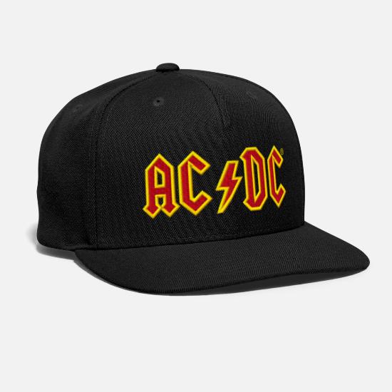 AC/DC Logo In Red And Yellow Snapback Baseball Cap