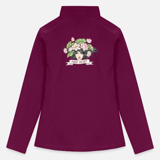 Lotus Flower Woman Art – Pure Heart, Botanical Women’s Soft Shell Jacket