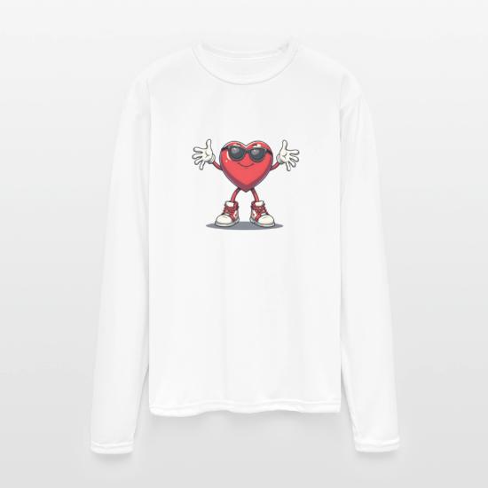 Cool Heart Sneaker Vibes Men's Moisture Wicking Performance Long Sleeve T-Shirt