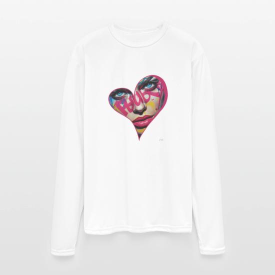 Graffiti Heart Portrait Men's Moisture Wicking Performance Long Sleeve T-Shirt 6 Graffiti Heart Portrait Men's Moisture Wicking Performance Long Sleeve T-Shirt