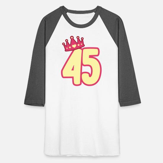45Th Queen Happy Party Crown Unisex Baseball T-Shirt