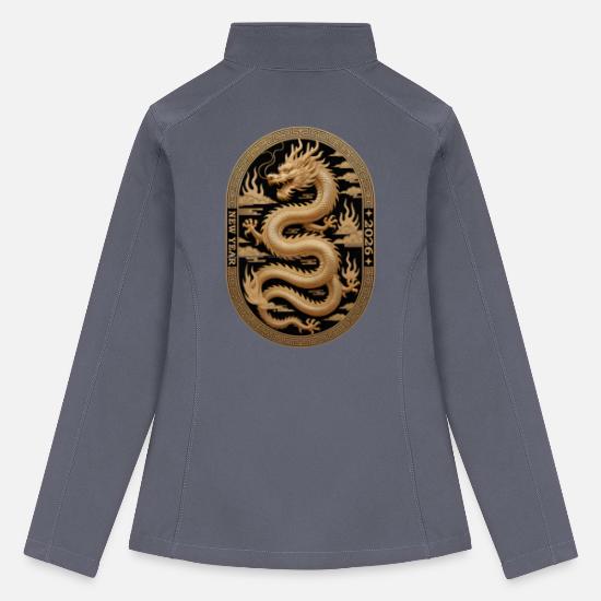 2026 Golden Dragon New Year Emblem 2026 Women’s Soft Shell Jacket