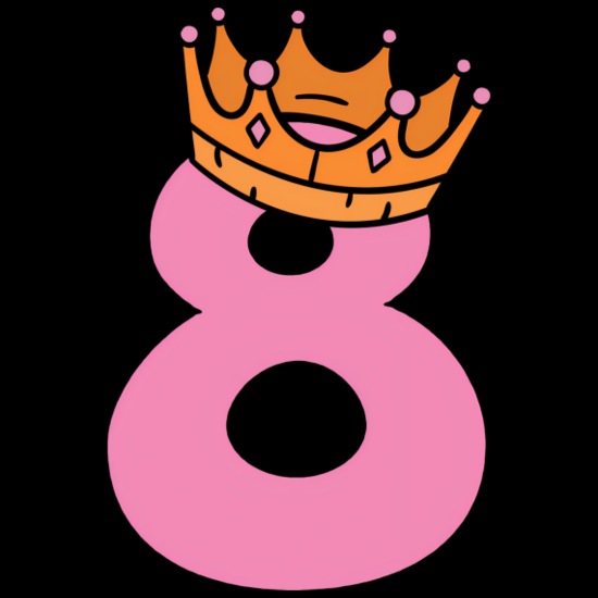 8Th Queen Happy Party Crown Women's Plus Size T-Shirt
