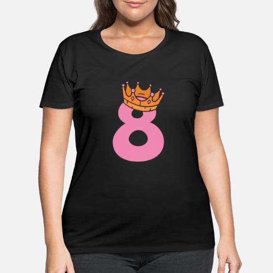 8Th Queen Happy Party Crown Women's Plus Size T-Shirt