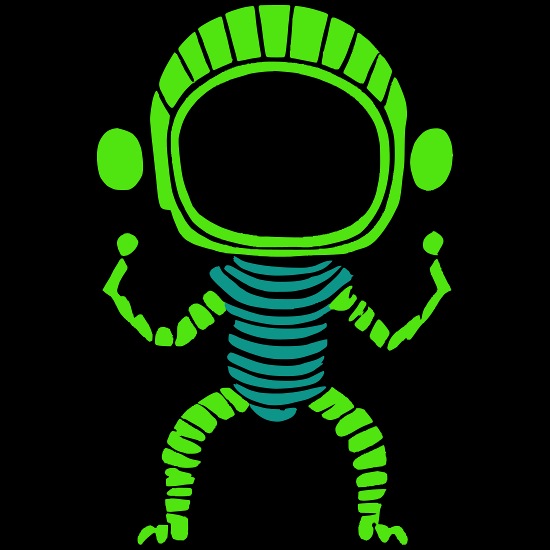 Alien Creature Vector Women’s Performance Racerback Tank Top