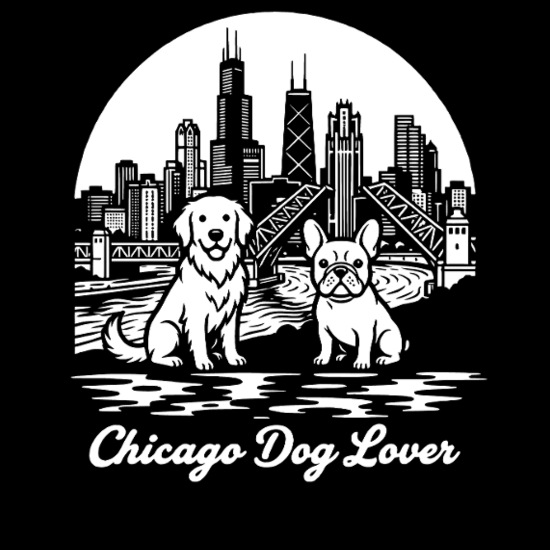 Chicago Dog Lover Skyline Women’s Performance Racerback Tank Top