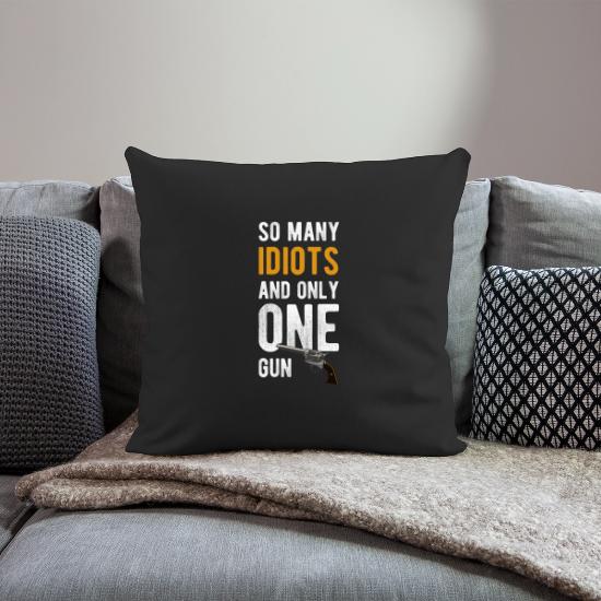 Jerks Stupid Funny Provocation Throw Pillow Cover 18” x 18”