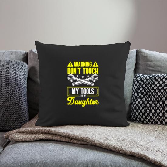 Can't Touch This Slogan Provocation Antisocial Throw Pillow Cover 18” x 18”