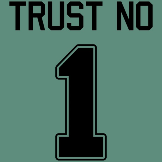 Trust no 1 provocation as a jersey number Throw Pillow Cover 18” x 18”