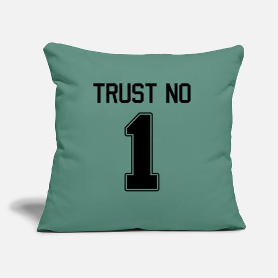 Trust no 1 provocation as a jersey number Throw Pillow Cover 18” x 18”