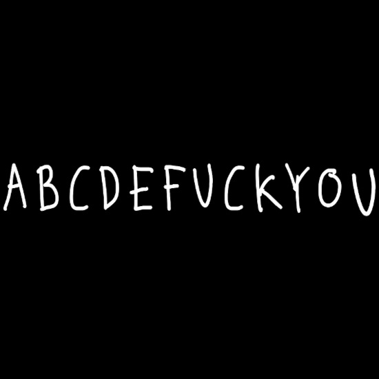 ABCDE Fuck You Viral Alphabet Quote Throw Pillow Cover 18” x 18”