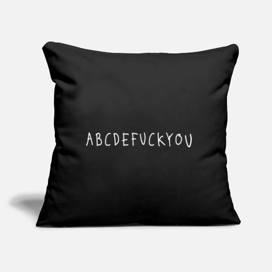ABCDE Fuck You Viral Alphabet Quote Throw Pillow Cover 18” x 18”