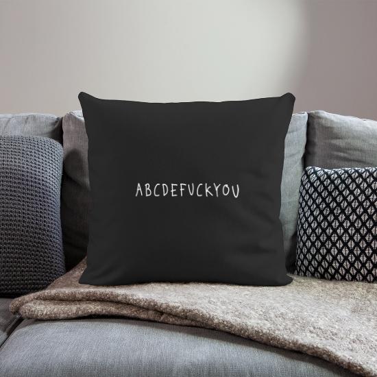 ABCDE Fuck You Viral Alphabet Quote Throw Pillow Cover 18” x 18”