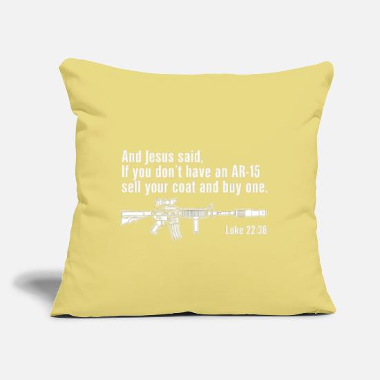 Biblical AR-15 Satire Throw Pillow Cover 18” x 18”