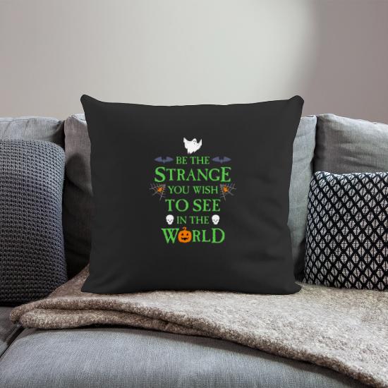 Be The Strange Halloween Flavor Throw Pillow Cover 18” x 18”