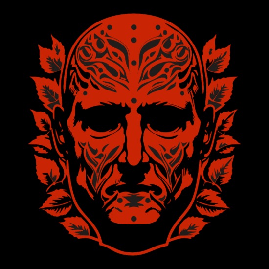 A Strange Mask Throw Pillow Cover 18” x 18”