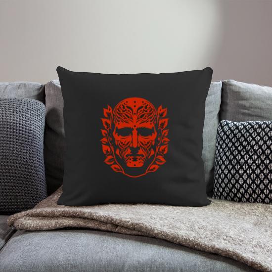 A Strange Mask Throw Pillow Cover 18” x 18”