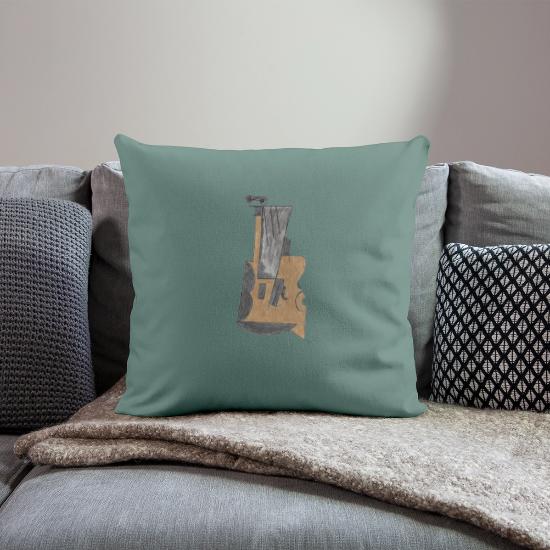 A Strange Guitar Throw Pillow Cover 18” x 18”