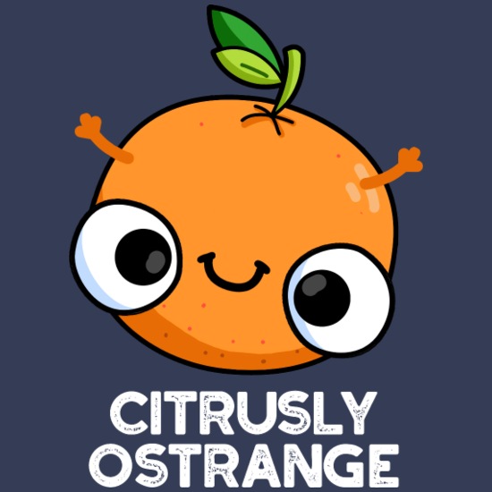 Citrusly Ostrange Funny Strange Orange Throw Pillow Cover 18” x 18”