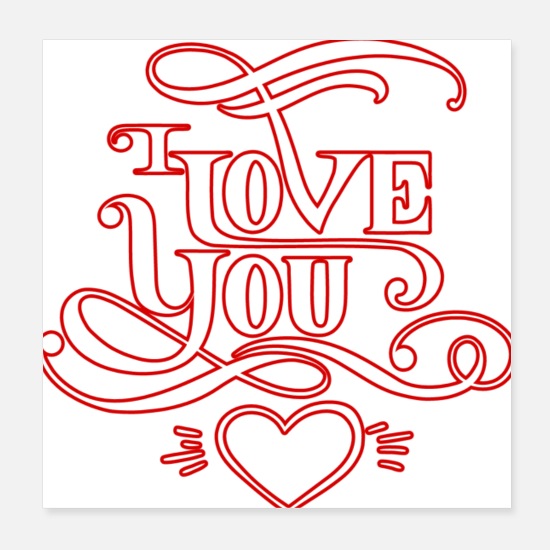 I love you Poster 8x8