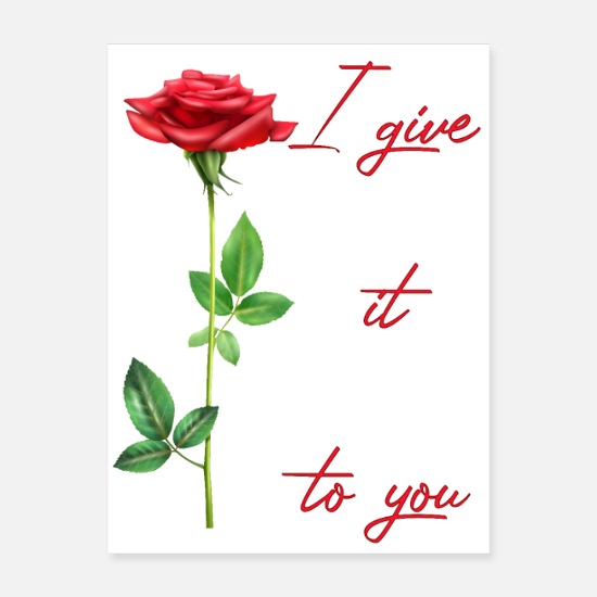 I give it to you - I offer it to you - Pink - Love Poster 18x24 3 I give it to you - I offer it to you - Pink - Love Poster 18x24