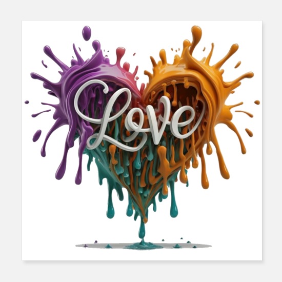 LOVE i love you Poster 8x8