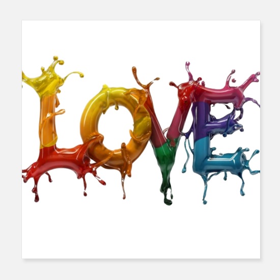 LOVE i love you Poster 8x8 3 LOVE i love you Poster 8x8