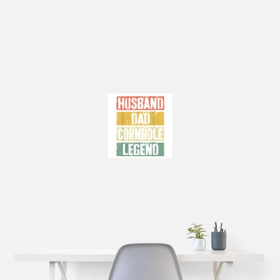 Husband Dad Cornhole Legend Poster 16x16