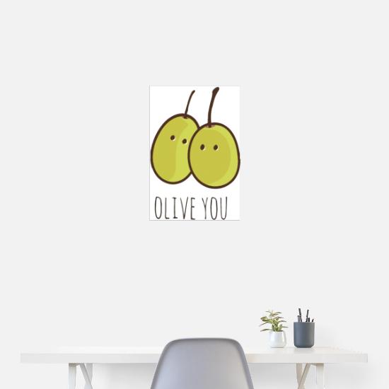 I Love You (Olive You) cute Poster 18x24