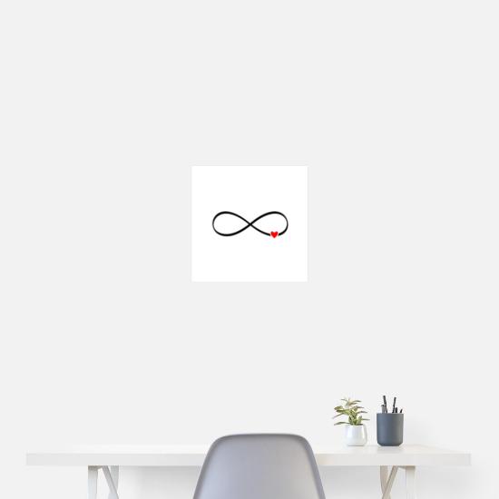 infinity heart love gift poster Poster 16x16